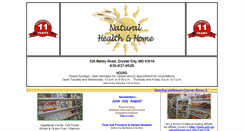 Desktop Screenshot of naturalhealthandhome.biz