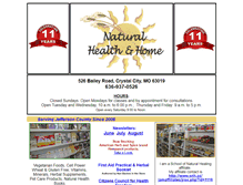 Tablet Screenshot of naturalhealthandhome.biz